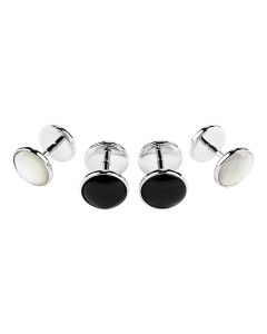 Black onyx & mother of pearl studs