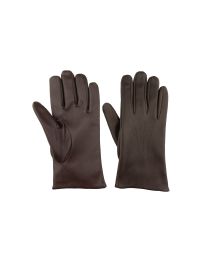 Deerskin gloves dark brown touchscreen